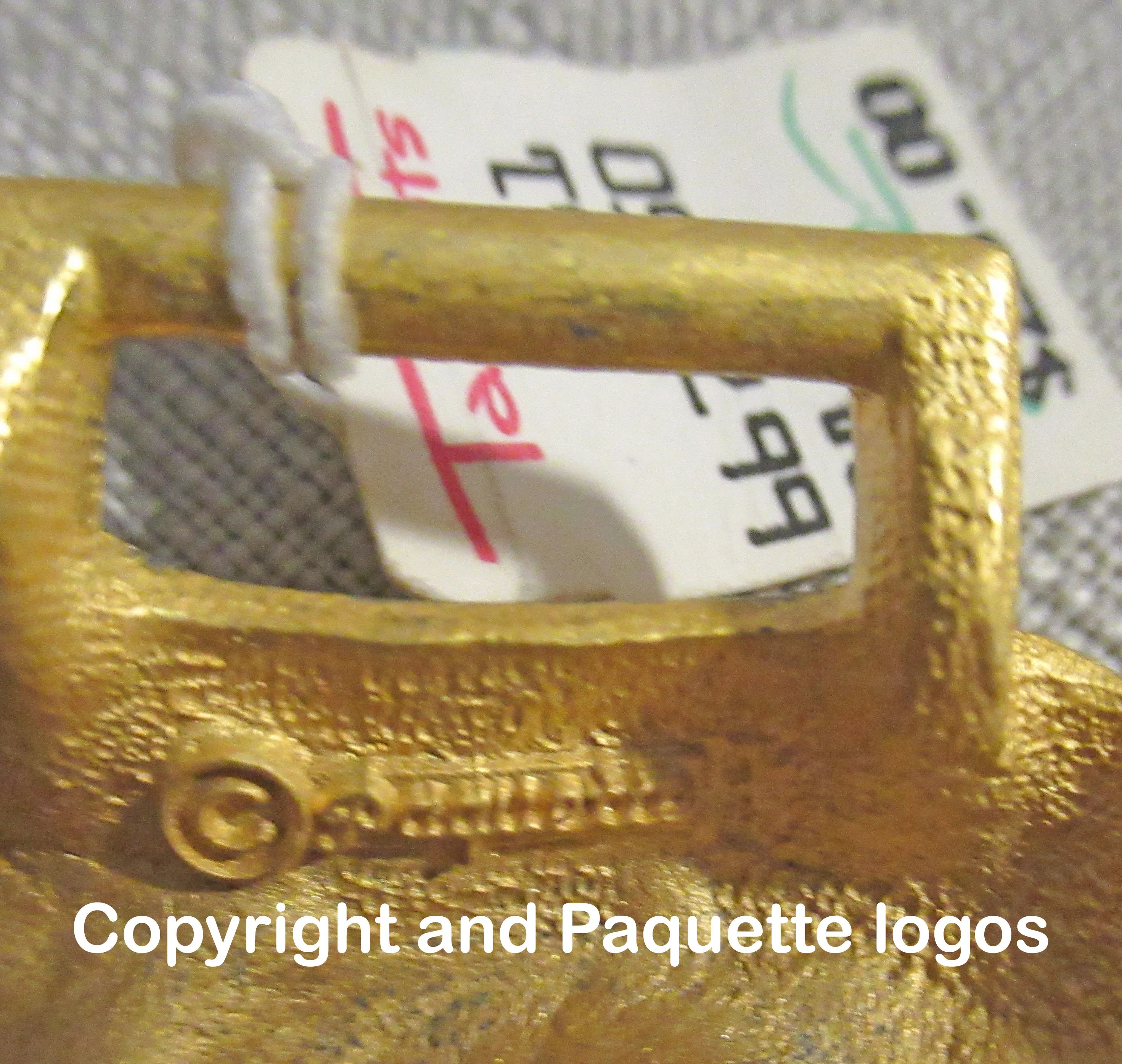 Paquette Removable Belt Buckle Never Worn Gold Tone Metal Double Clasp Design, for Detachable Belts, Has Talbots Paper Hang Tag, Vtg - Image 5