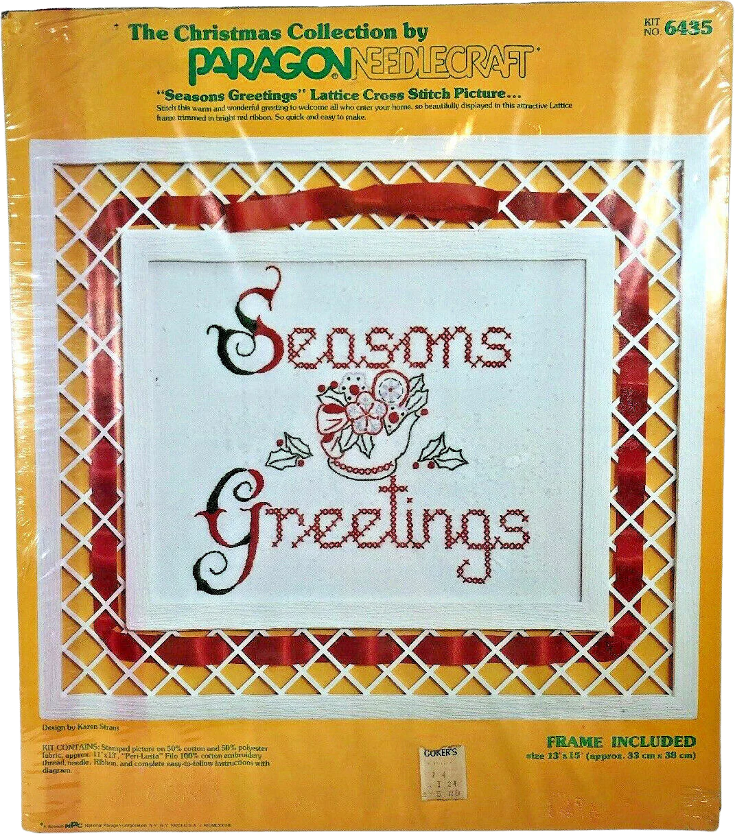 Paragon Merry Christmas Cross Stitch Sampler Kit By Paragon Needlecraft