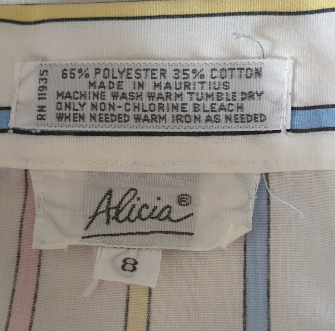 80's Pastel Striped Button Up Top by Alicia - Image 5