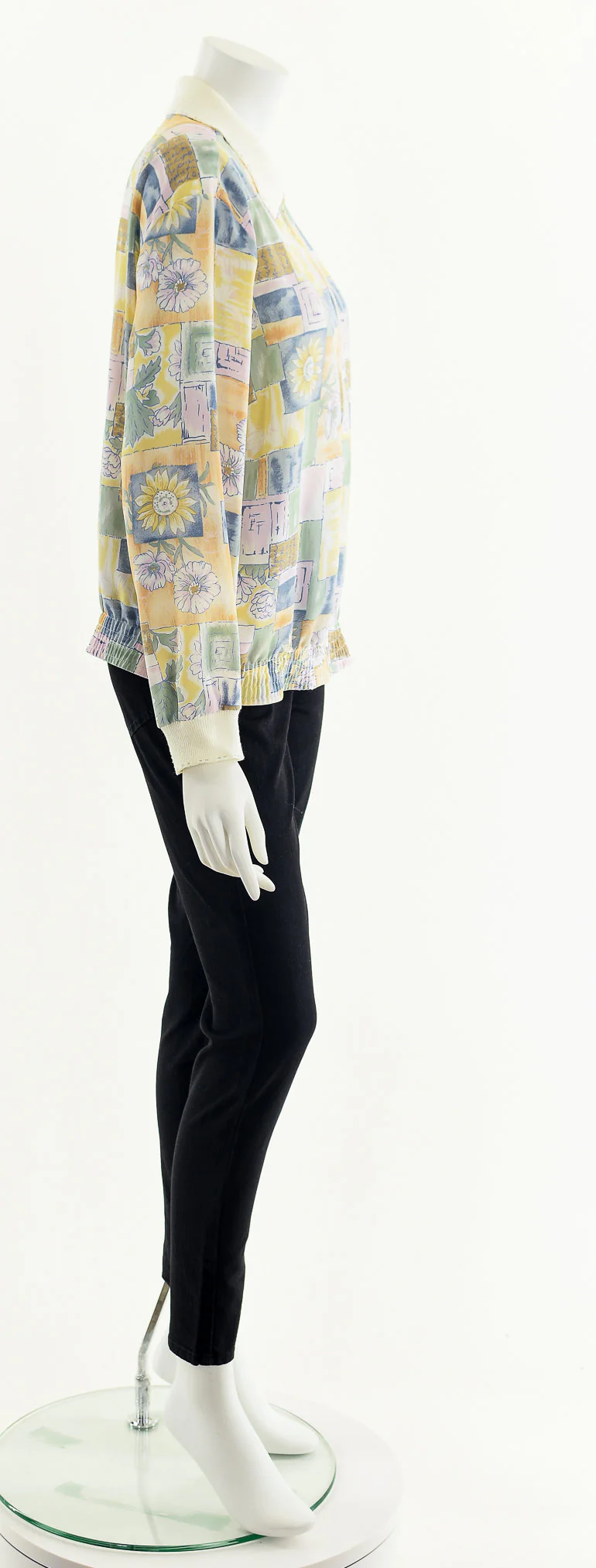 Pastel Sunflower Daisy Bomber Jacket by Teddi Petite - Image 5