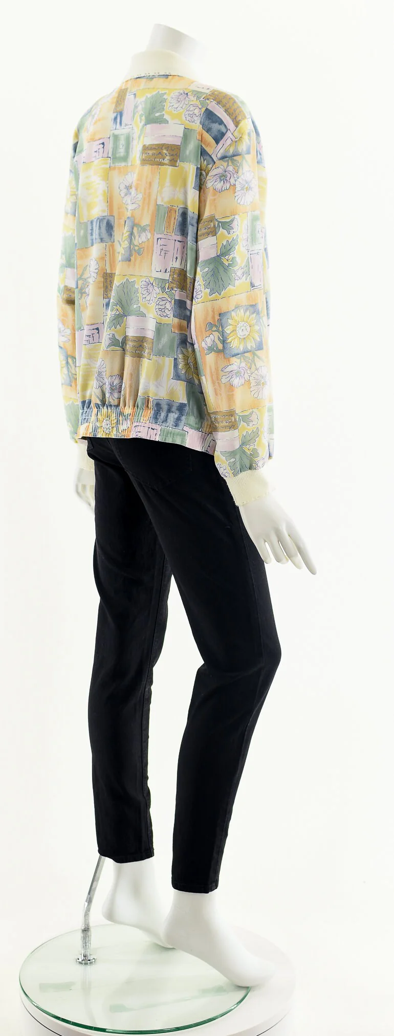 Pastel Sunflower Daisy Bomber Jacket by Teddi Petite - Image 6