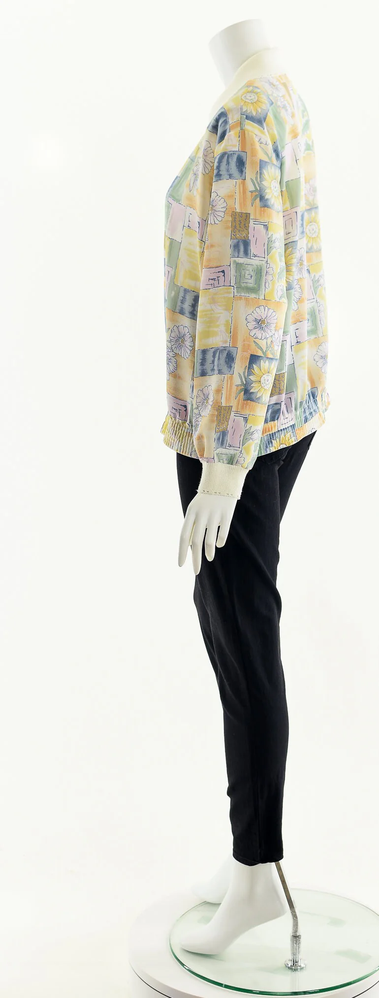 Pastel Sunflower Daisy Bomber Jacket by Teddi Petite - Image 9