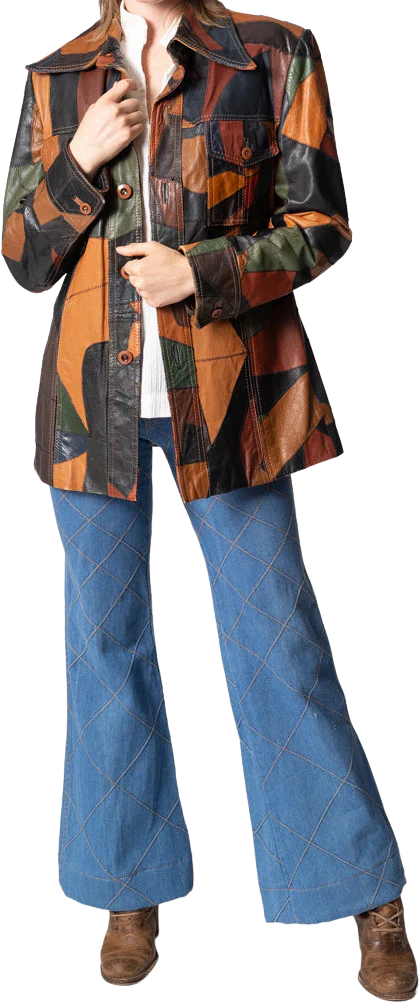 Patchwork Leather Jacket by Hides at Alexanders