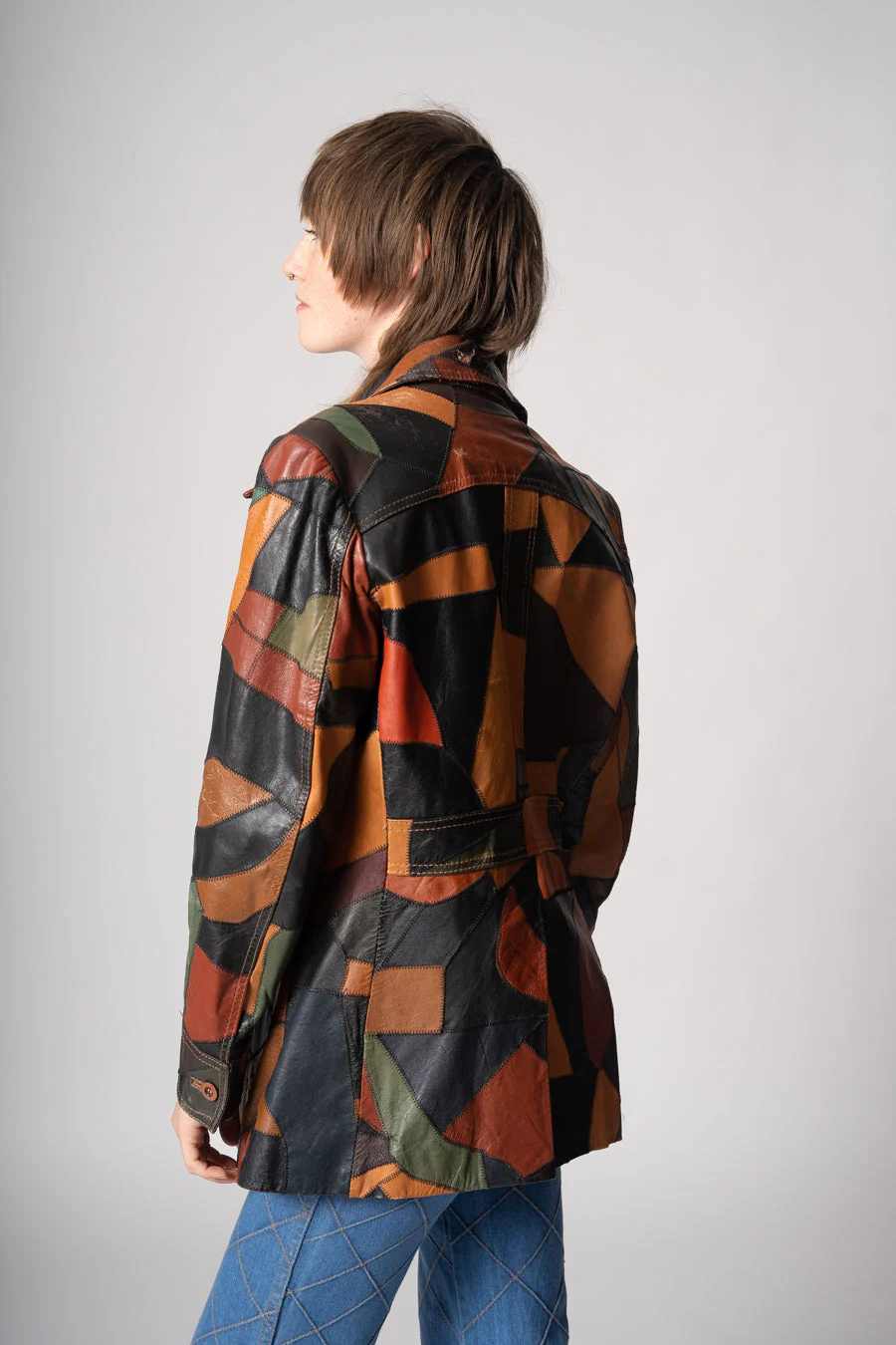 Patchwork Leather Jacket by Hides at Alexanders - Image 11