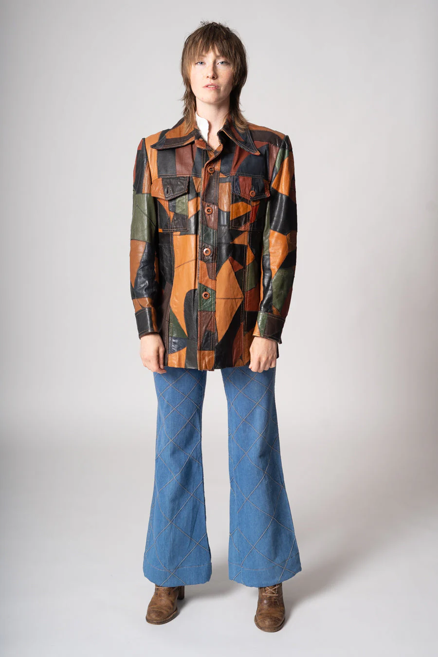 Patchwork Leather Jacket by Hides at Alexanders - Image 5