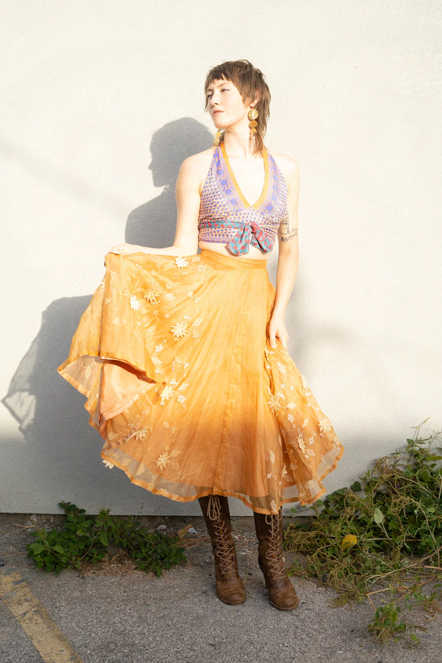 Peach Blossom Organza Skirt - Image 10