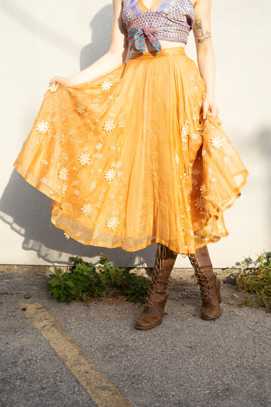 Peach Blossom Organza Skirt - Image 11
