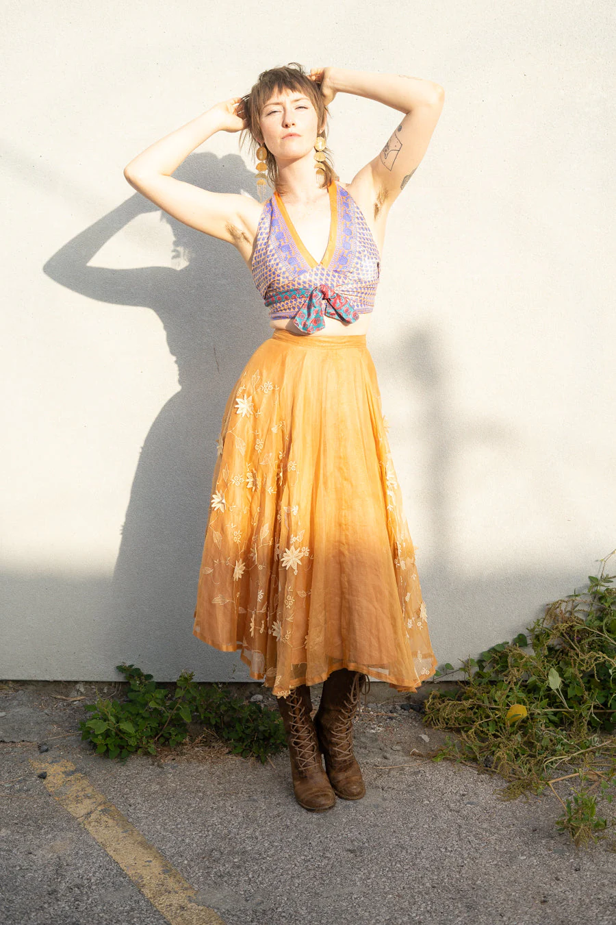 Peach Blossom Organza Skirt - Image 6