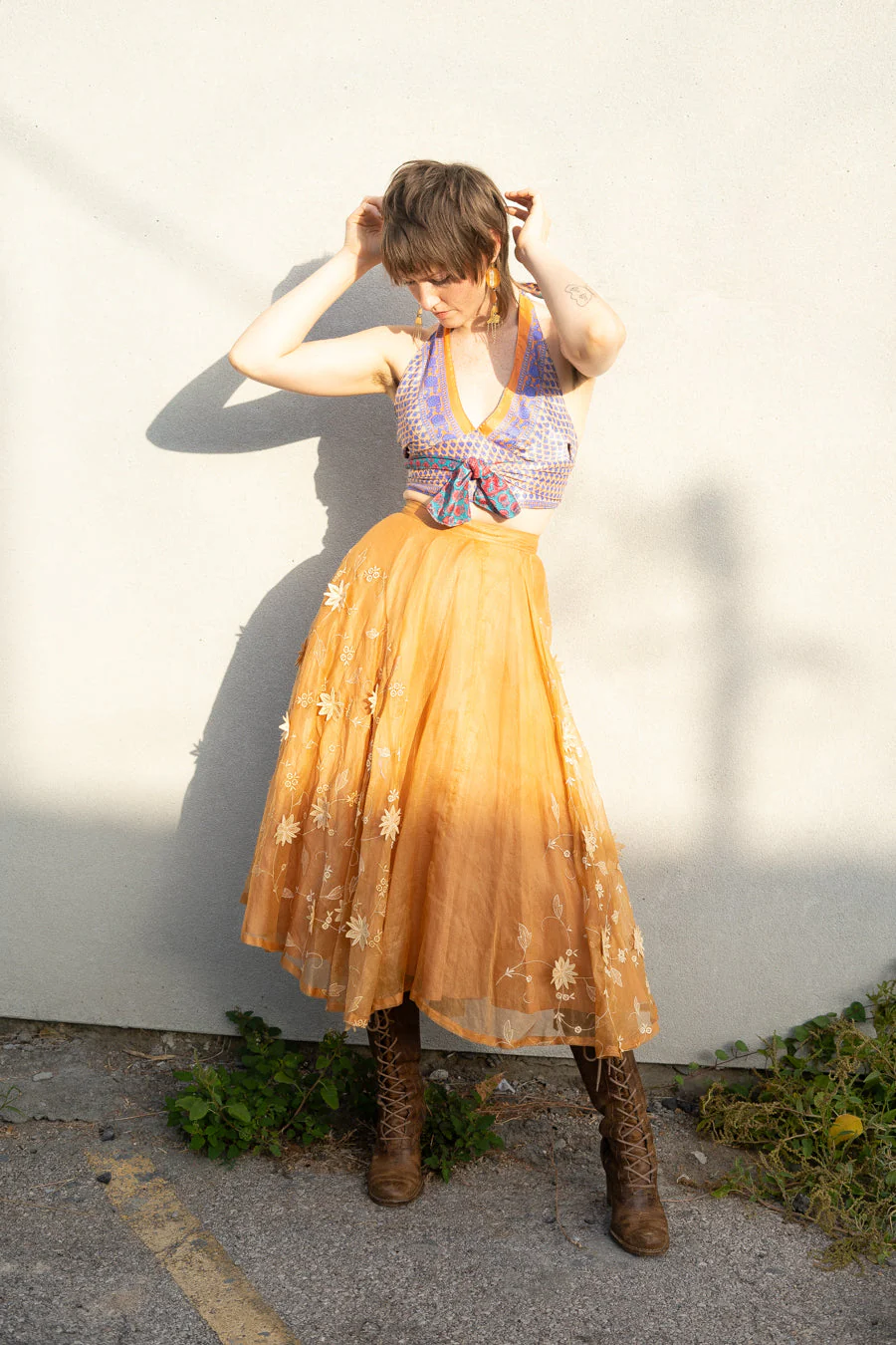 Peach Blossom Organza Skirt - Image 8