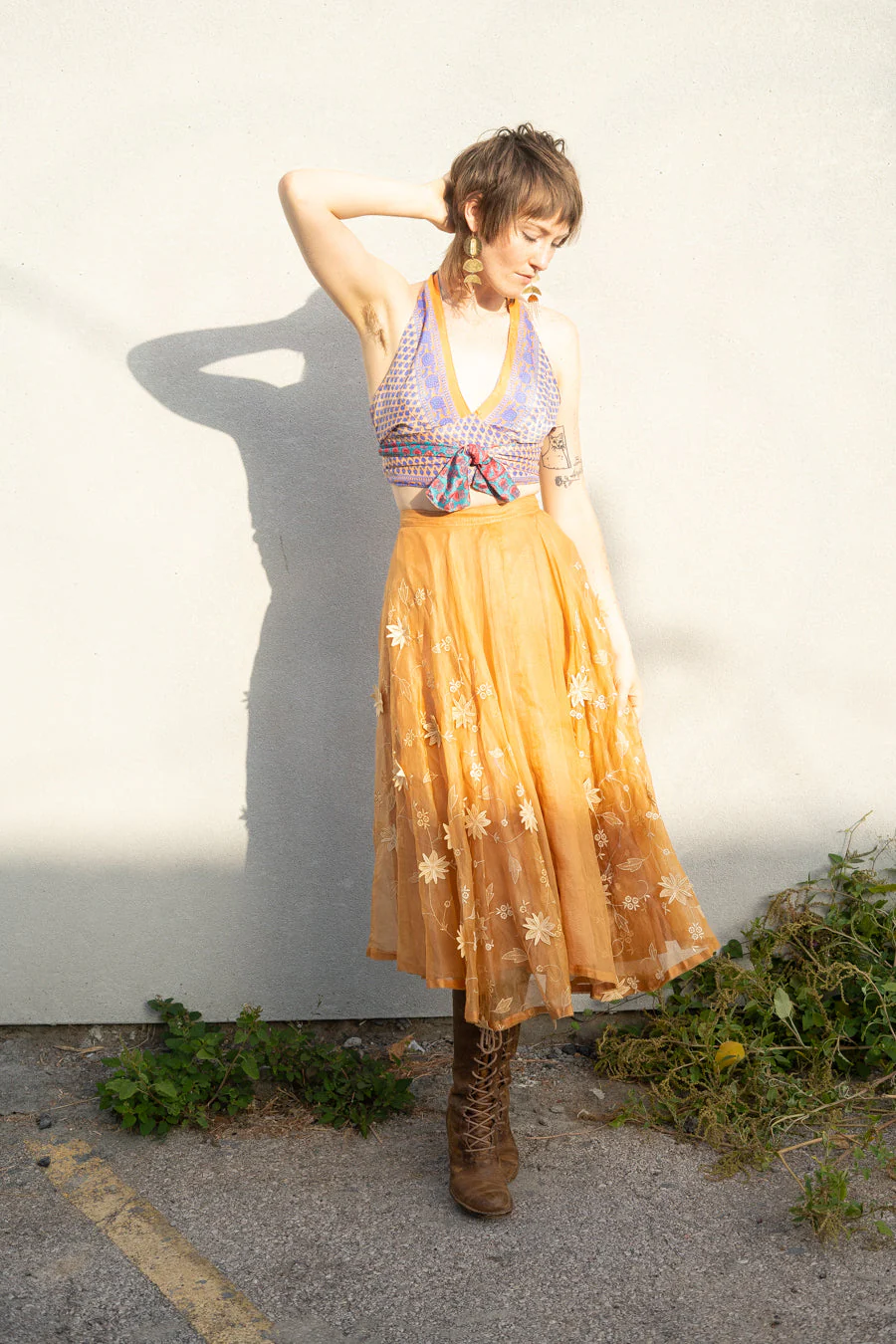 Peach Blossom Organza Skirt - Image 9