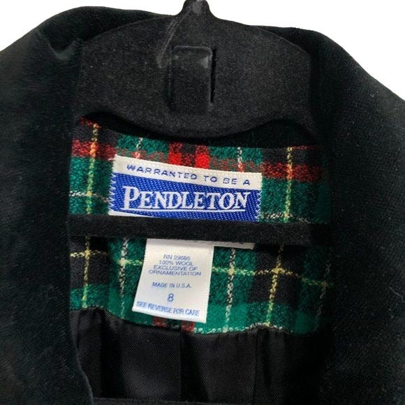 Pendleton 100% Virgin Wool Velvet Detail Blazer By Pendleton - Image 5