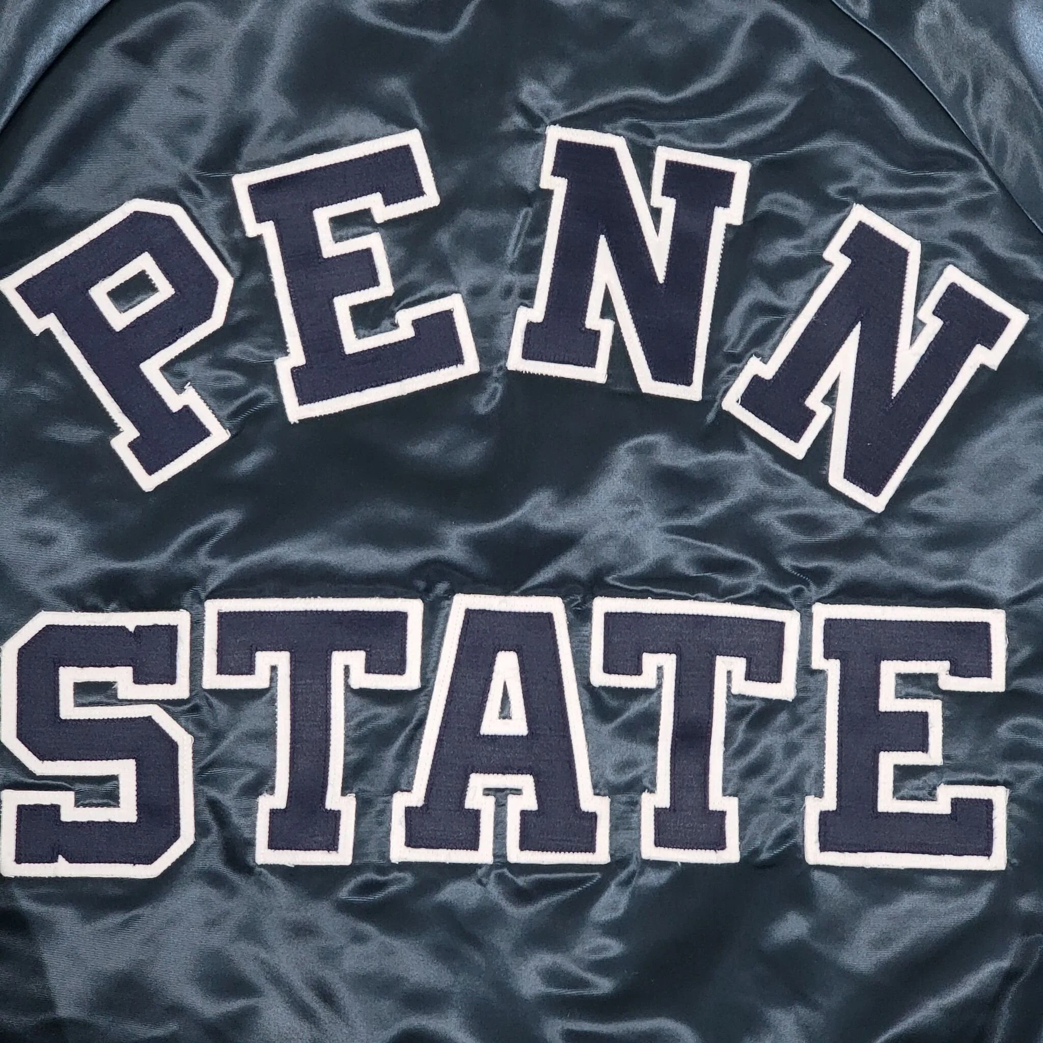 Penn State Nitty Lions Vintage 80s Chalk Line Satin Bomber Jacket College University Football Blue Coat Xl by Chalk Line - Image 5