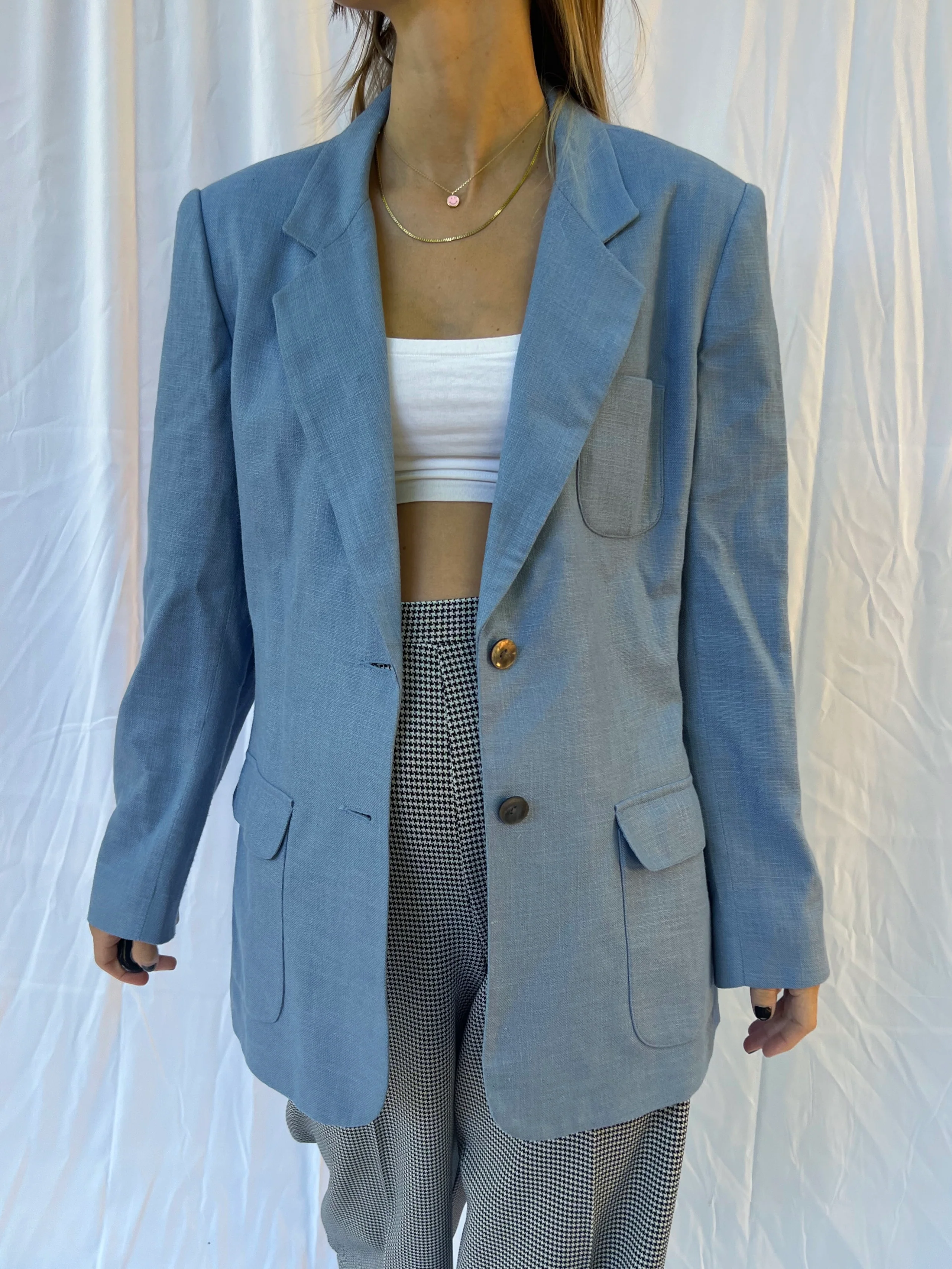 Periwinkle Linen Blend Blazer by Lands’ End - Image 7