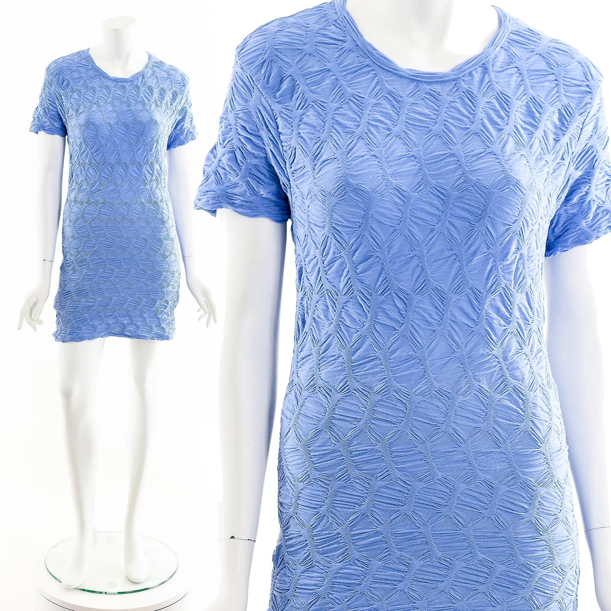 Periwinkle Textured Bodycon Dress/top - Image 3
