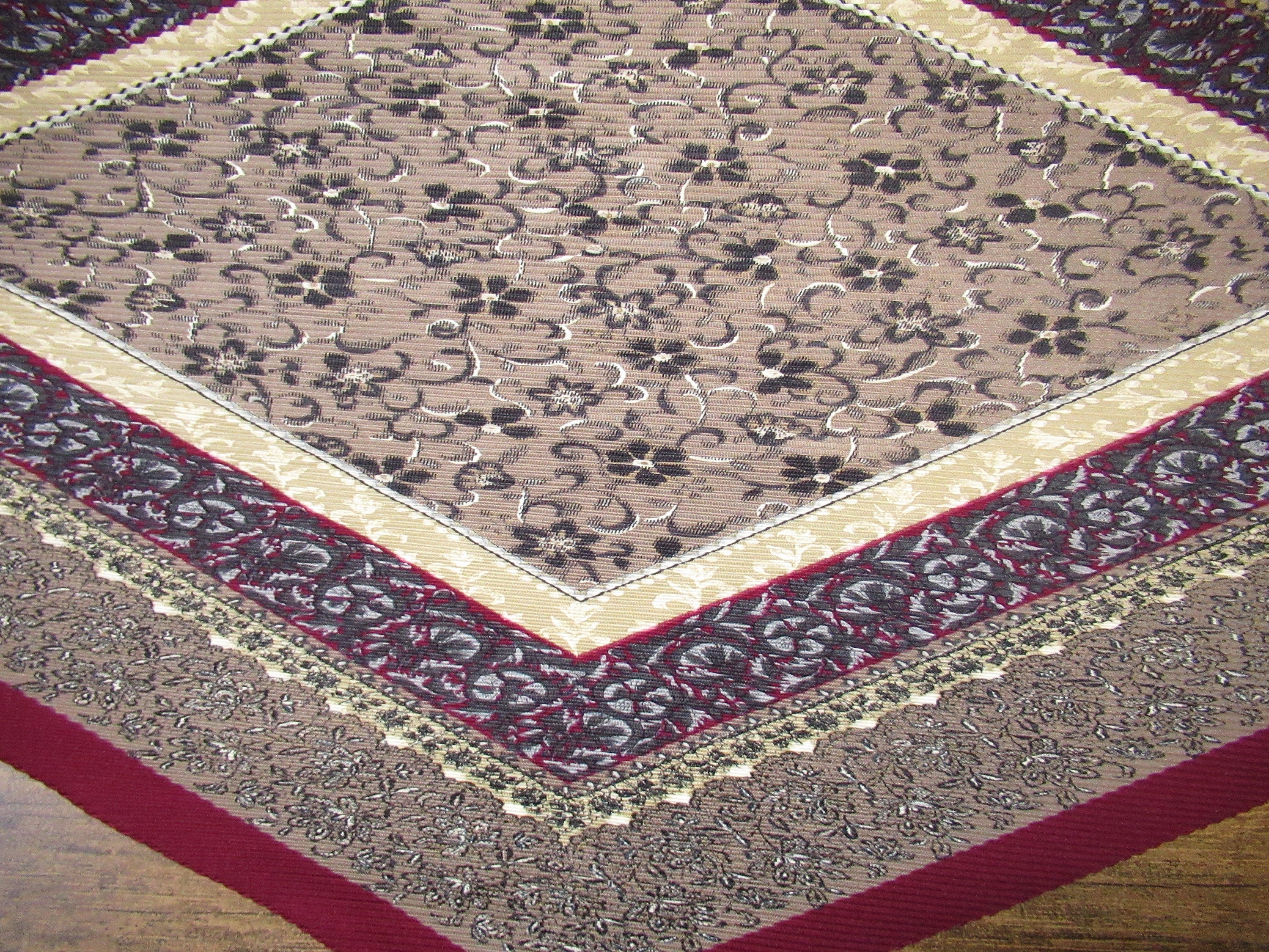 Permanently Pleated Scarf Unique Stretch Diamond Shape Polyester Brown Burgundy Taupe Black Vintage Bonus Scarf Donuts - Image 6