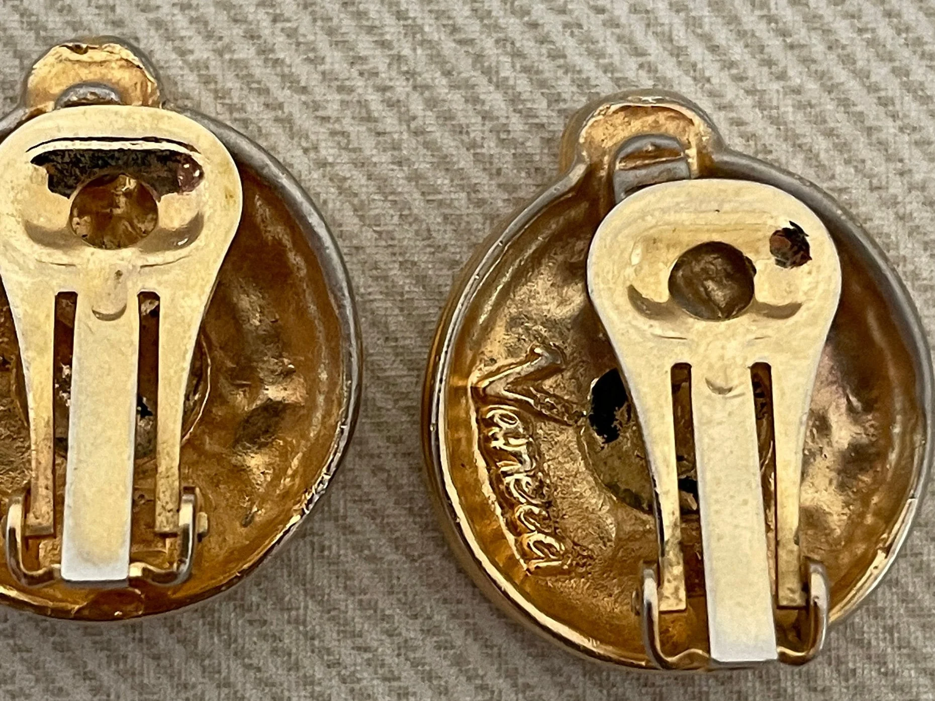 Petite Ancient Greek Roman Coin Clip On Statement Earrings by Vanecci - Image 5