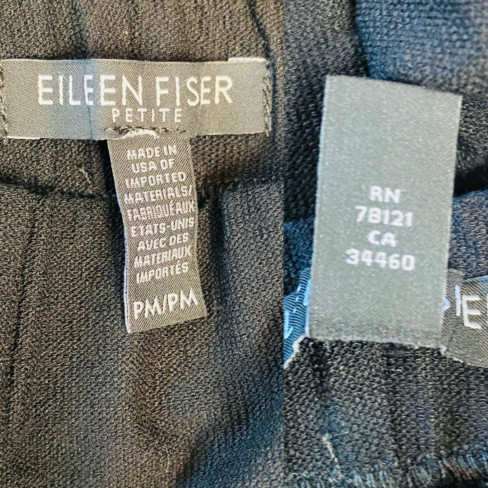 Petite Ankle Cigarette Pants Elastic Waist Black Pm by Eileen Fisher - Image 8