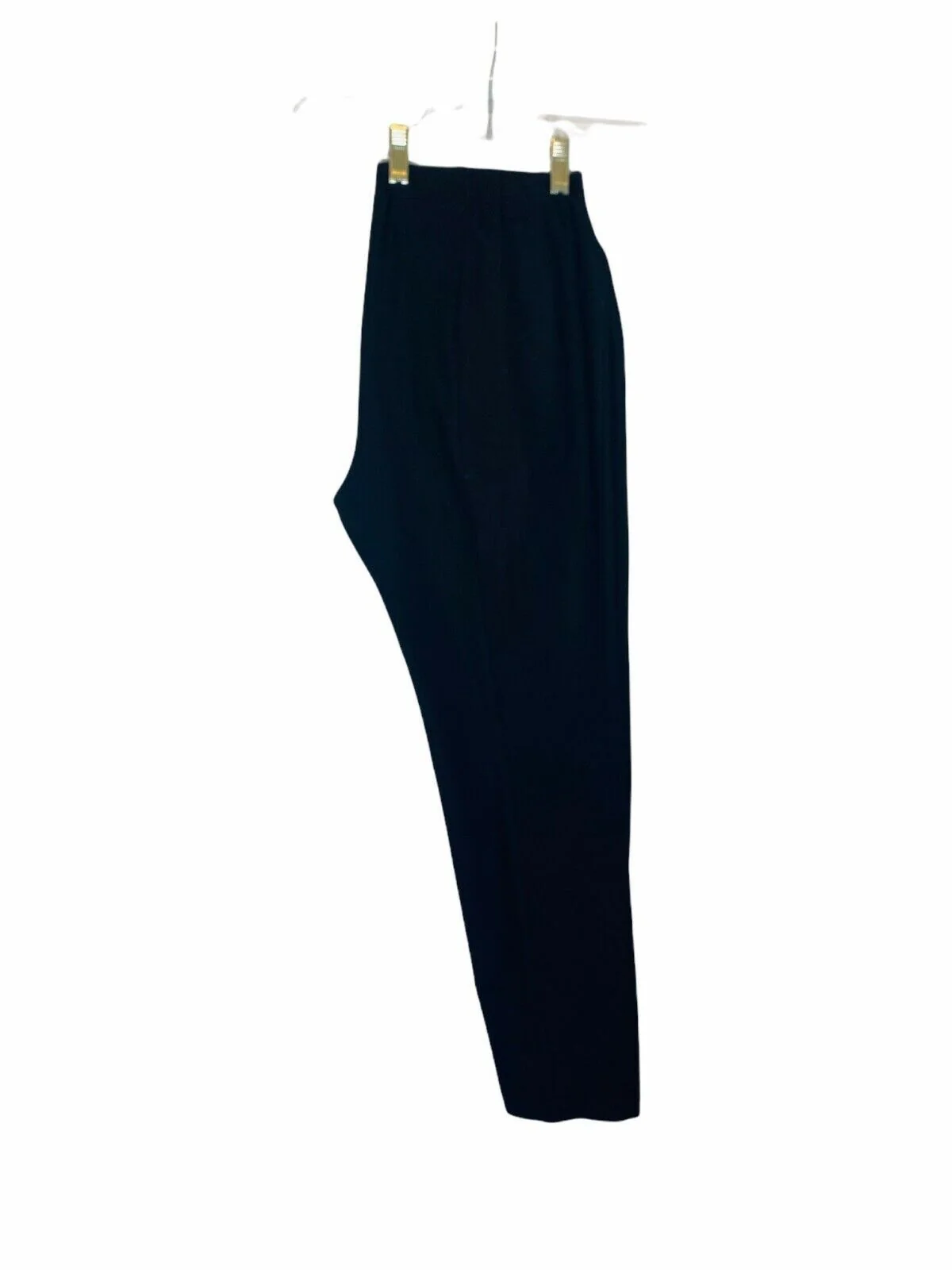 Petite Ankle Cigarette Pants Elastic Waist Black Pm by Eileen Fisher - Image 9