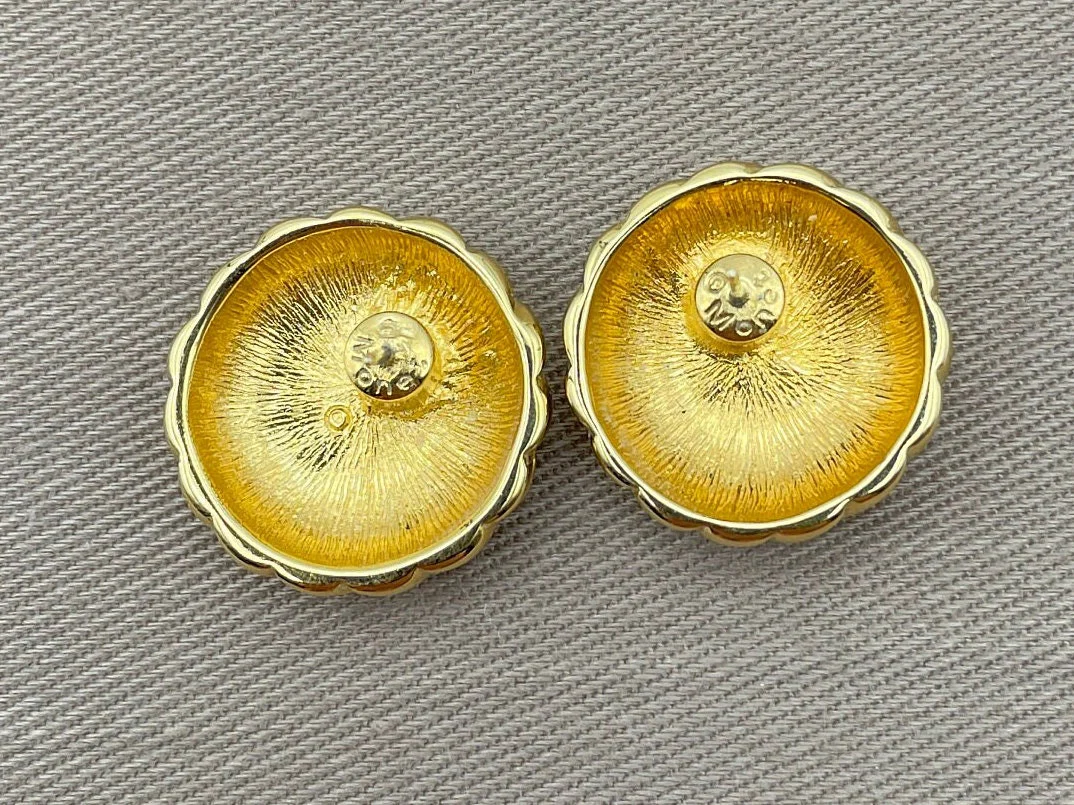Petite Monet Gold Stud Earrings for Pierced Ears by Monet - Image 4
