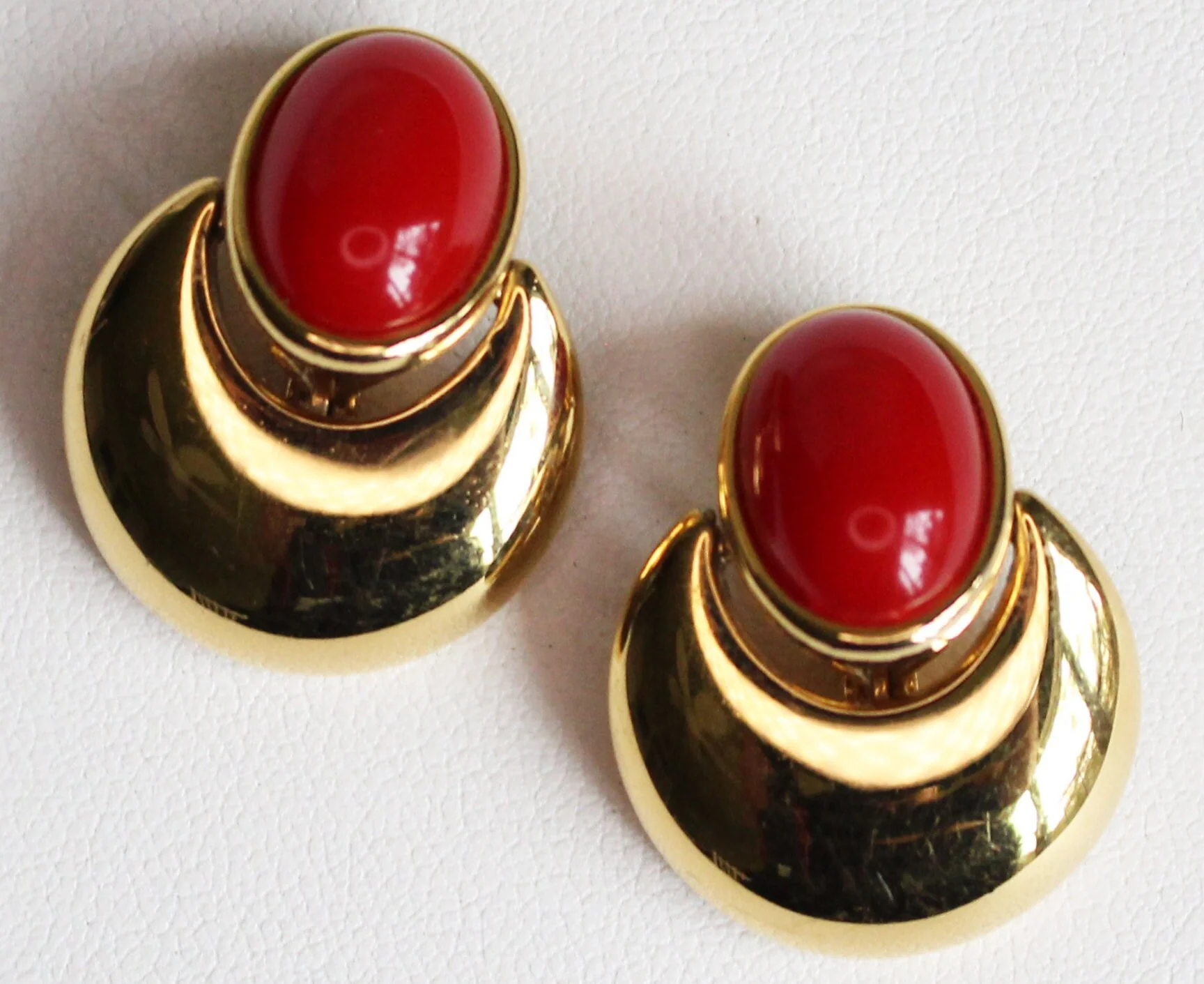 Petite Signed Monet Doorknocker Clip On Earrings by Monet - Image 2