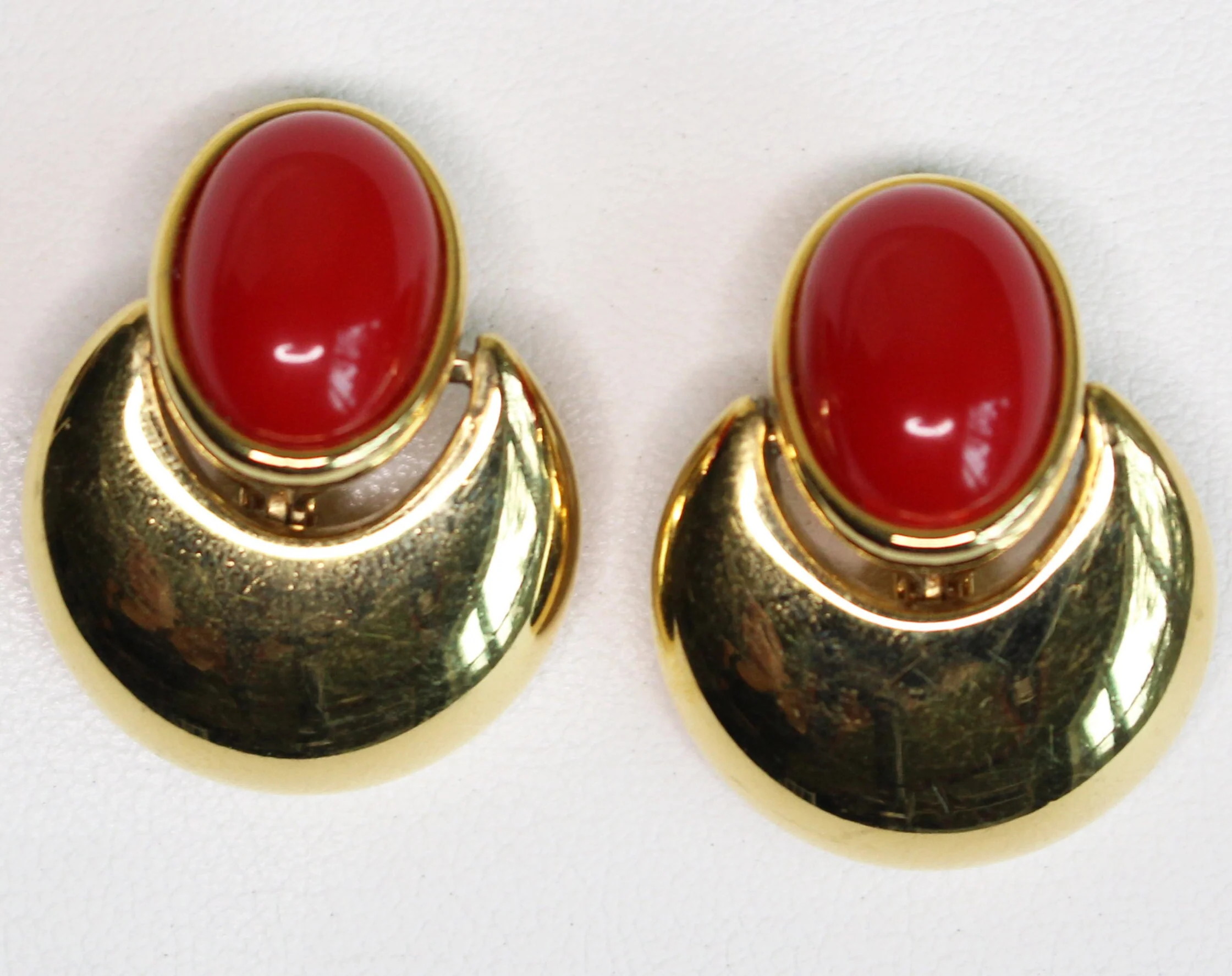 Petite Signed Monet Doorknocker Clip On Earrings by Monet - Image 3