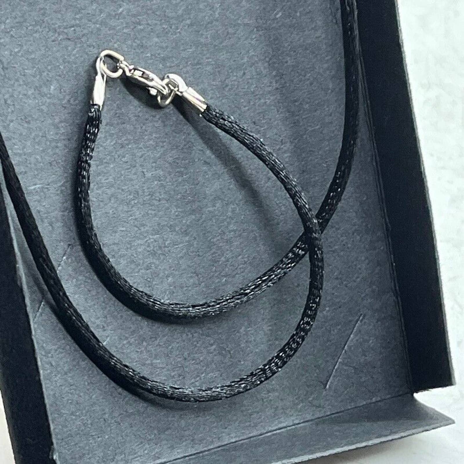 Pewter Faith Cross Necklace Women's Silver Tone Black Cord El Salvador by Camco - Image 7