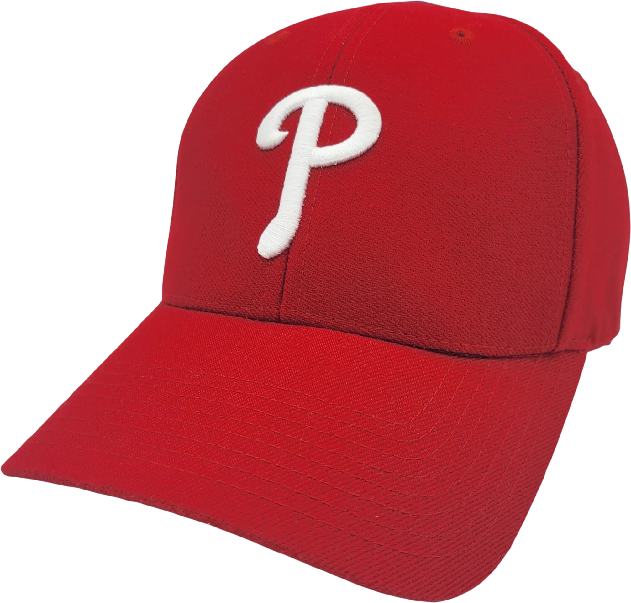 Philadelphia Phillies Vintage Twins Baseball Hat Velcro Strapback Mlb Red Wool Blend Cap