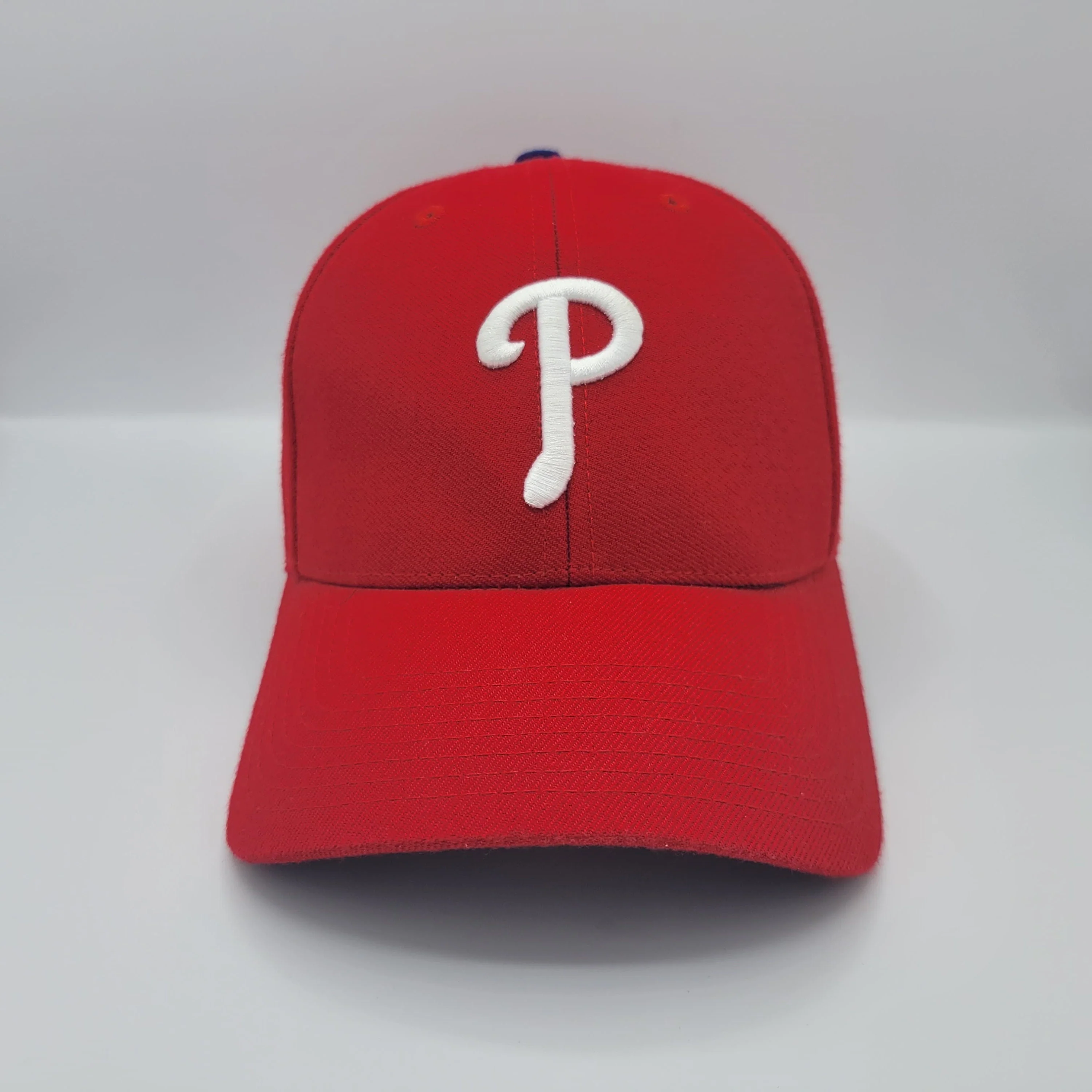 Philadelphia Phillies Vintage Twins Baseball Hat Velcro Strapback Mlb Red Wool Blend Cap - Image 2