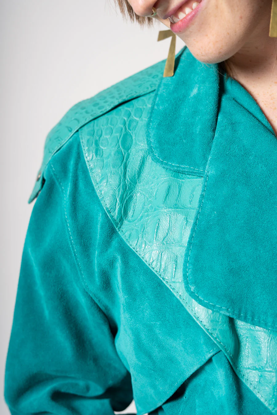 Phoenix Teal Suede Jacket by Phoenix - Image 3