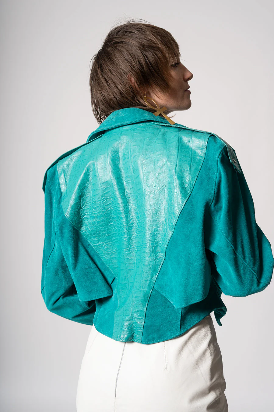 Phoenix Teal Suede Jacket by Phoenix - Image 7