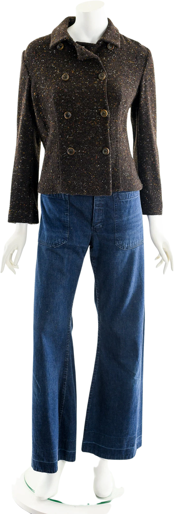 Piazza Sempione Marled Brown Knit Blazer by Piazza Sempione