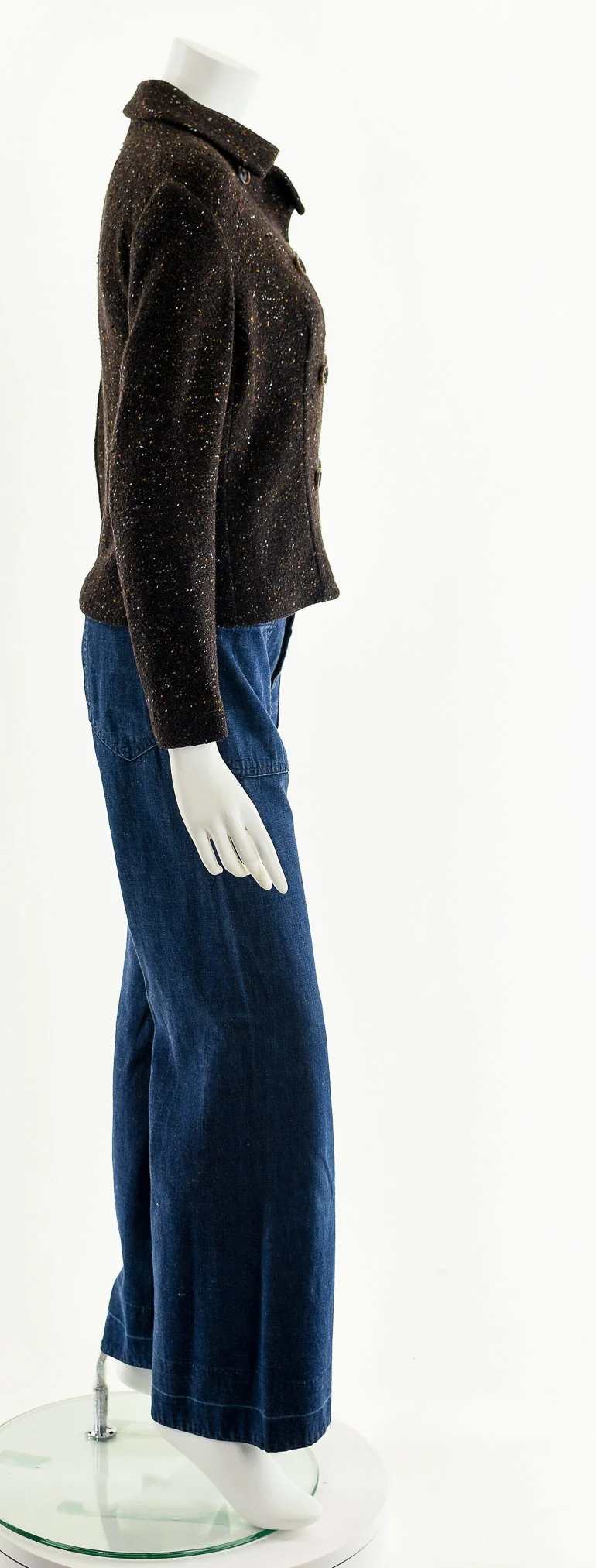 Piazza Sempione Marled Brown Knit Blazer by Piazza Sempione - Image 5