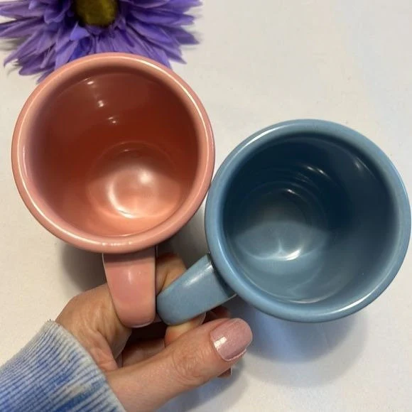 Pink and Blue Mugs by Homer Laughlin - Image 4