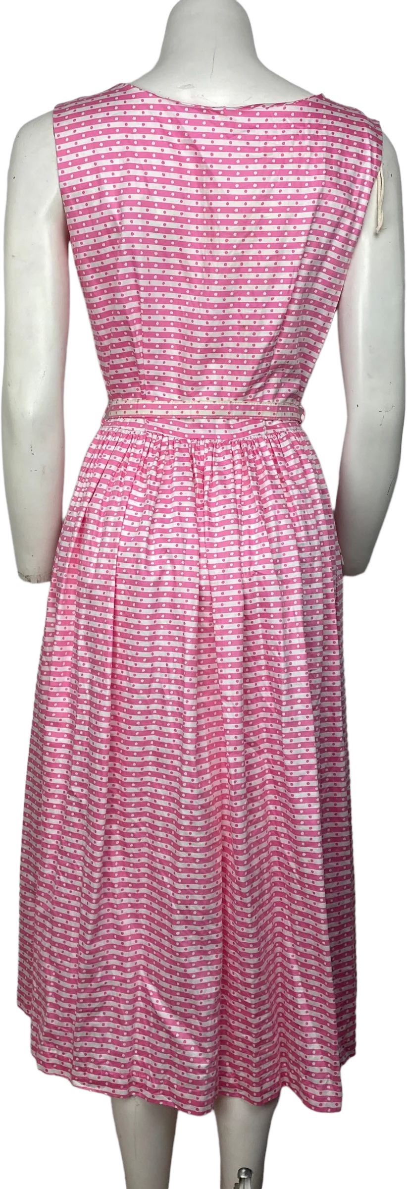 Pink And White Polka Dot Dress With Pearlescent By Gingham Girl - Image 2