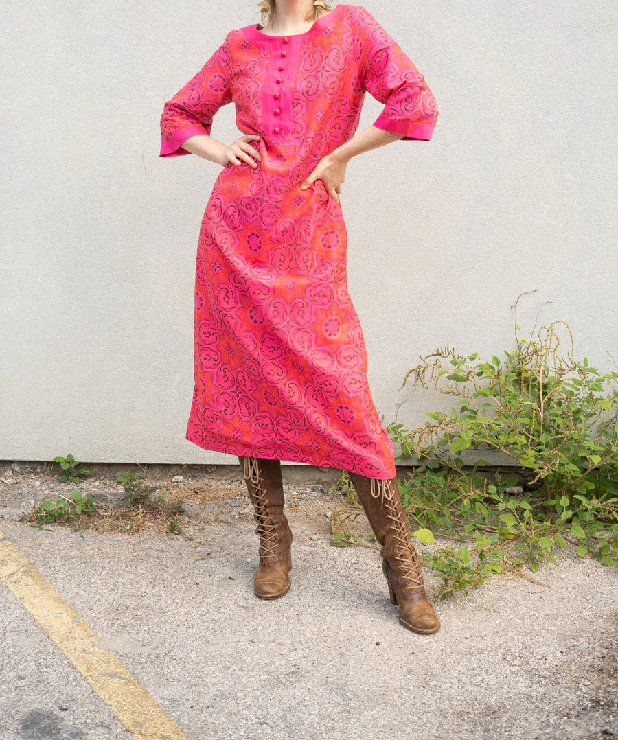 Pink Flame Thai Kaftan - Image 2