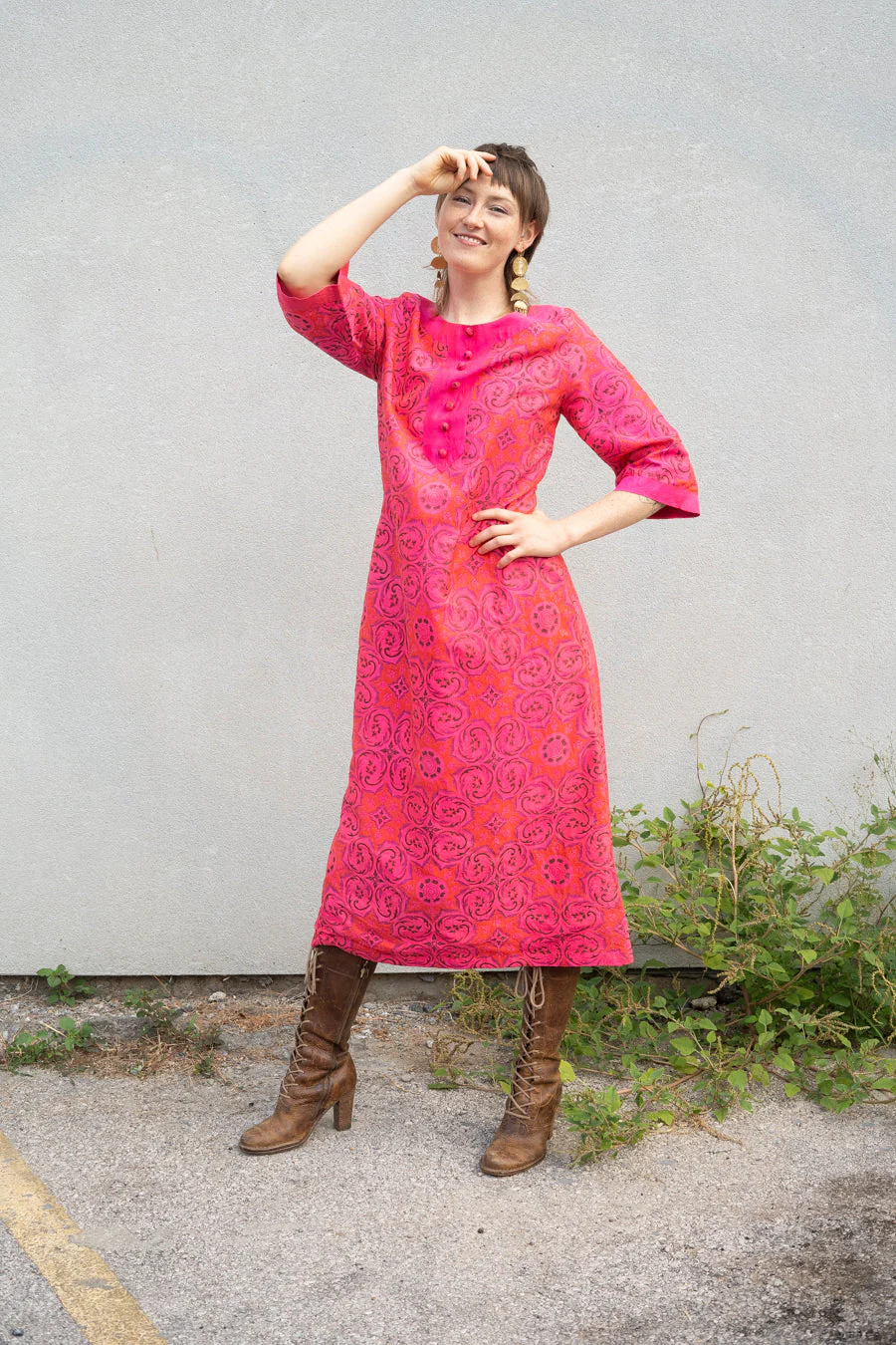 Pink Flame Thai Kaftan - Image 5
