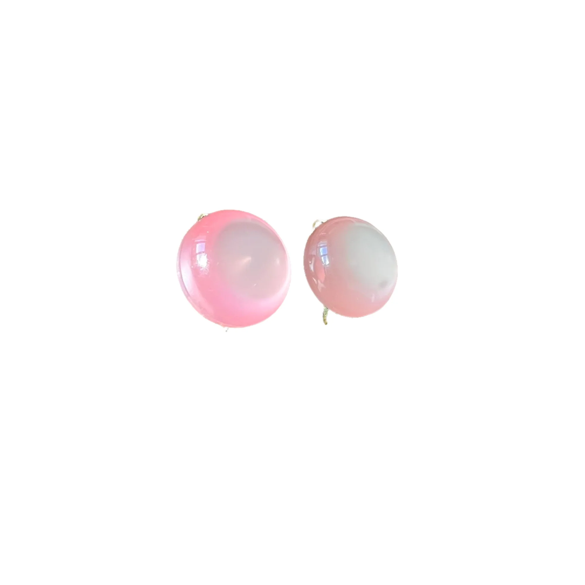 Pink Moonbeam Gold Tone Clip On Earrings Japan - Image 4