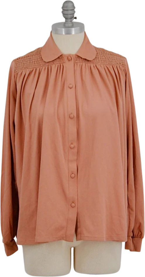 Pink Polyester Button Down By Koret of California