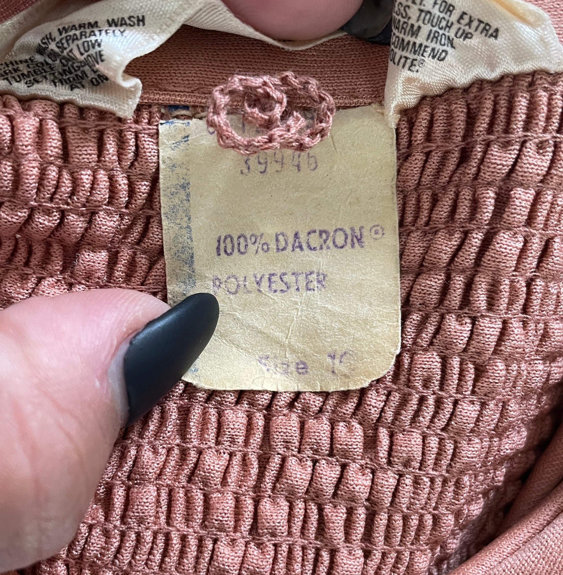 Pink Polyester Button Down By Koret of California - Image 7