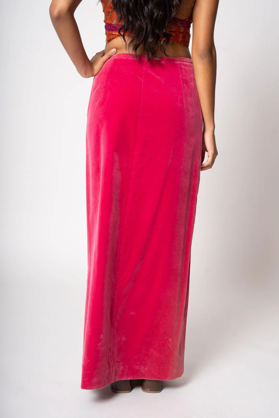 Pink Velvet Column Skirt by Koret of California - Image 10