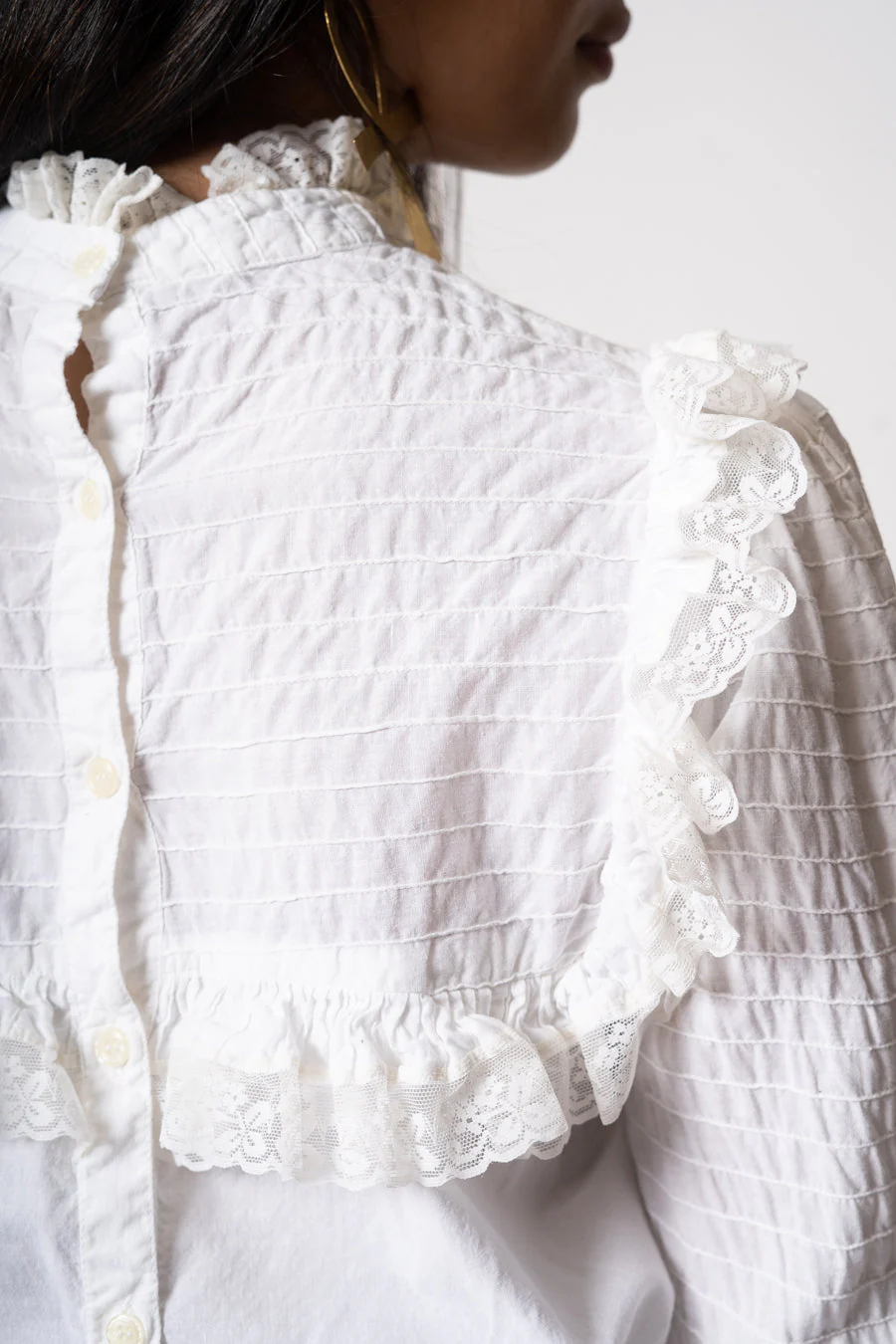 Pintuck and Lace Blouse - Image 3
