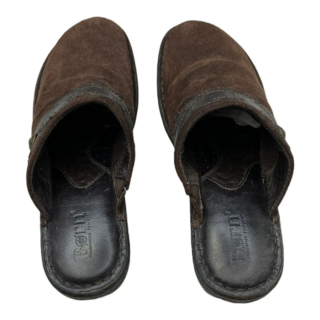 Pittina Summerborn Together Brown Suede Mules Clogs Shoes Women's 6 by Born - Image 5