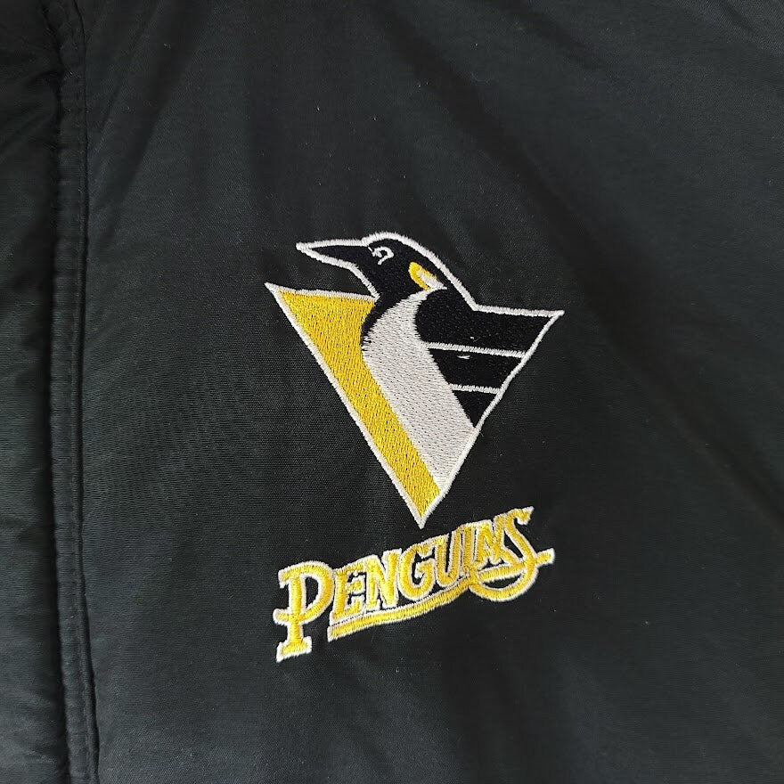 Pittsburgh Penguins Starter Jacket Vintage 90s Nhl Hockey Puffy Puffer Mens Size Large - Image 3