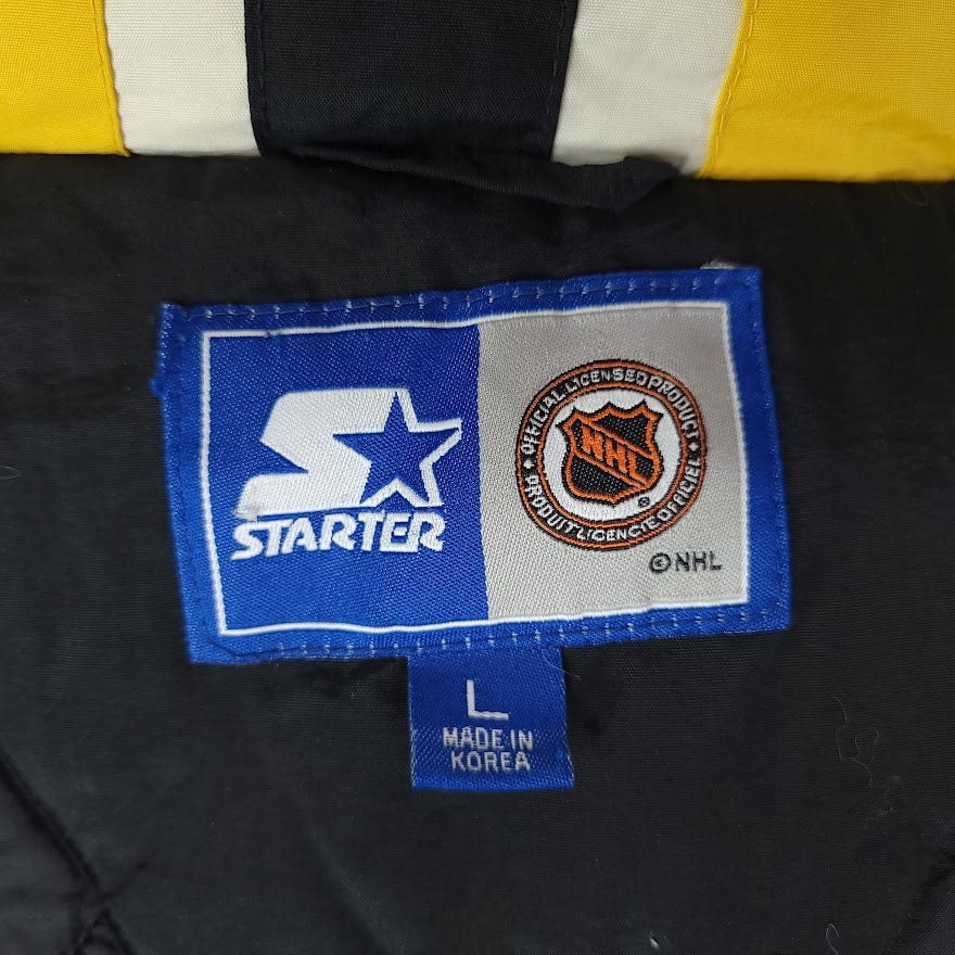 Pittsburgh Penguins Starter Jacket Vintage 90s Nhl Hockey Puffy Puffer Mens Size Large - Image 9