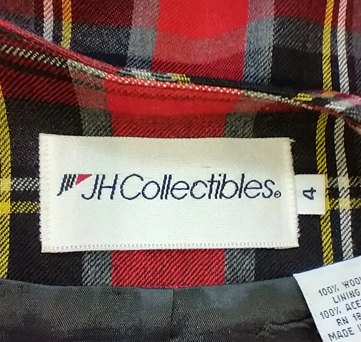 Plaid Wool Crop Jacket - Image 8