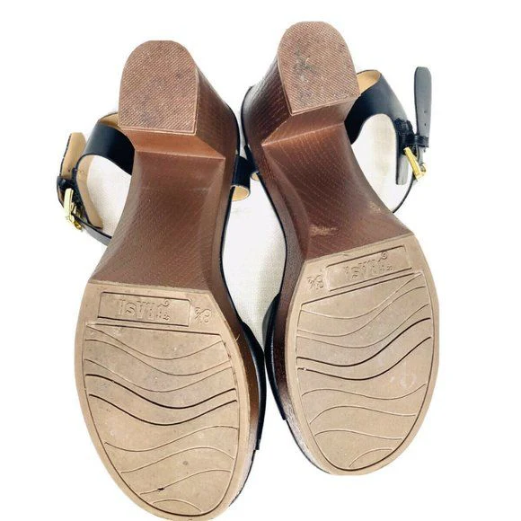 Platform Sandals Strap Chunky Heels Comfortable Womens Size 8. 5 Euc by Brash - Image 9