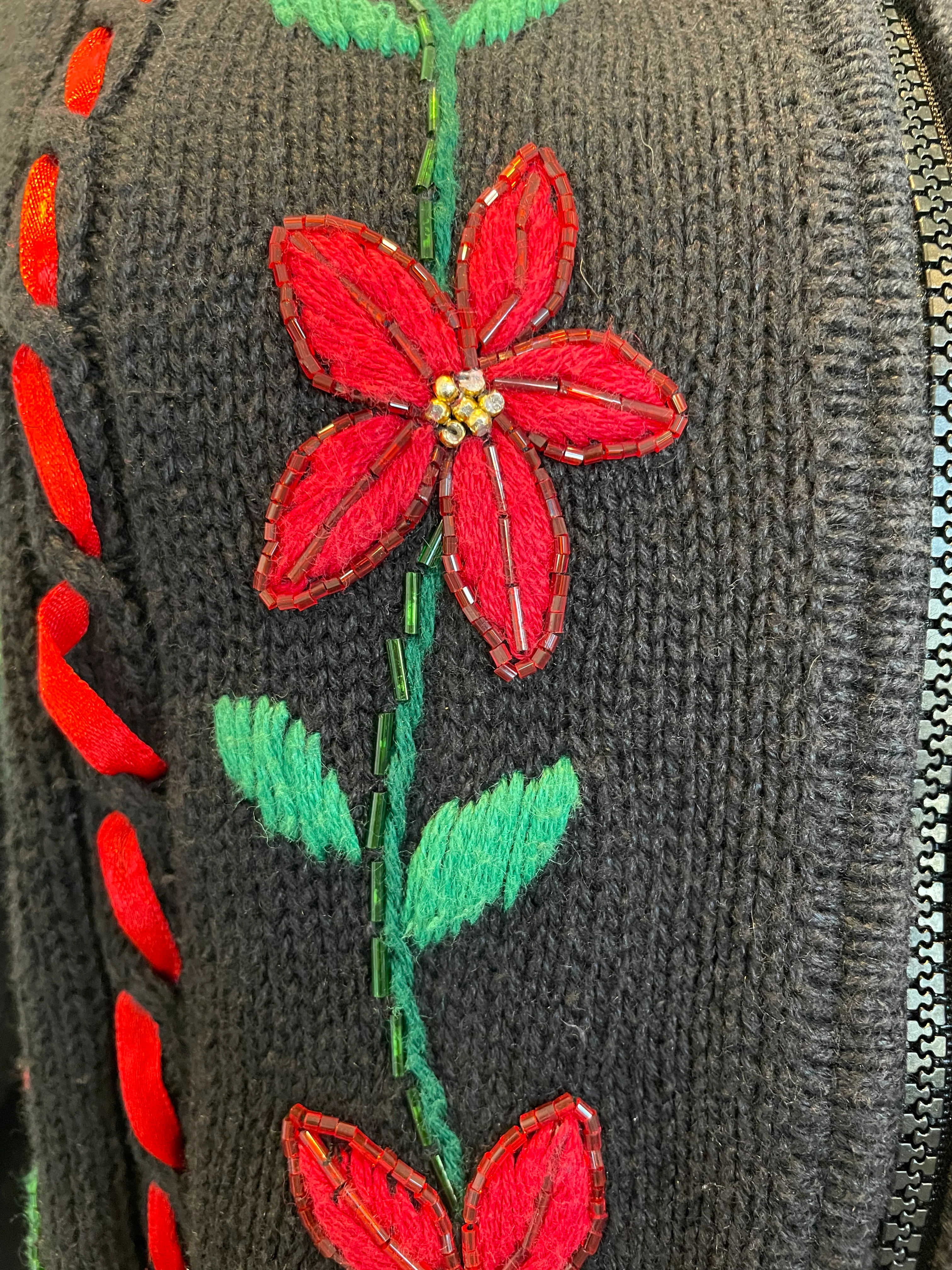 Poinsettia And Holly Sweater - Image 3