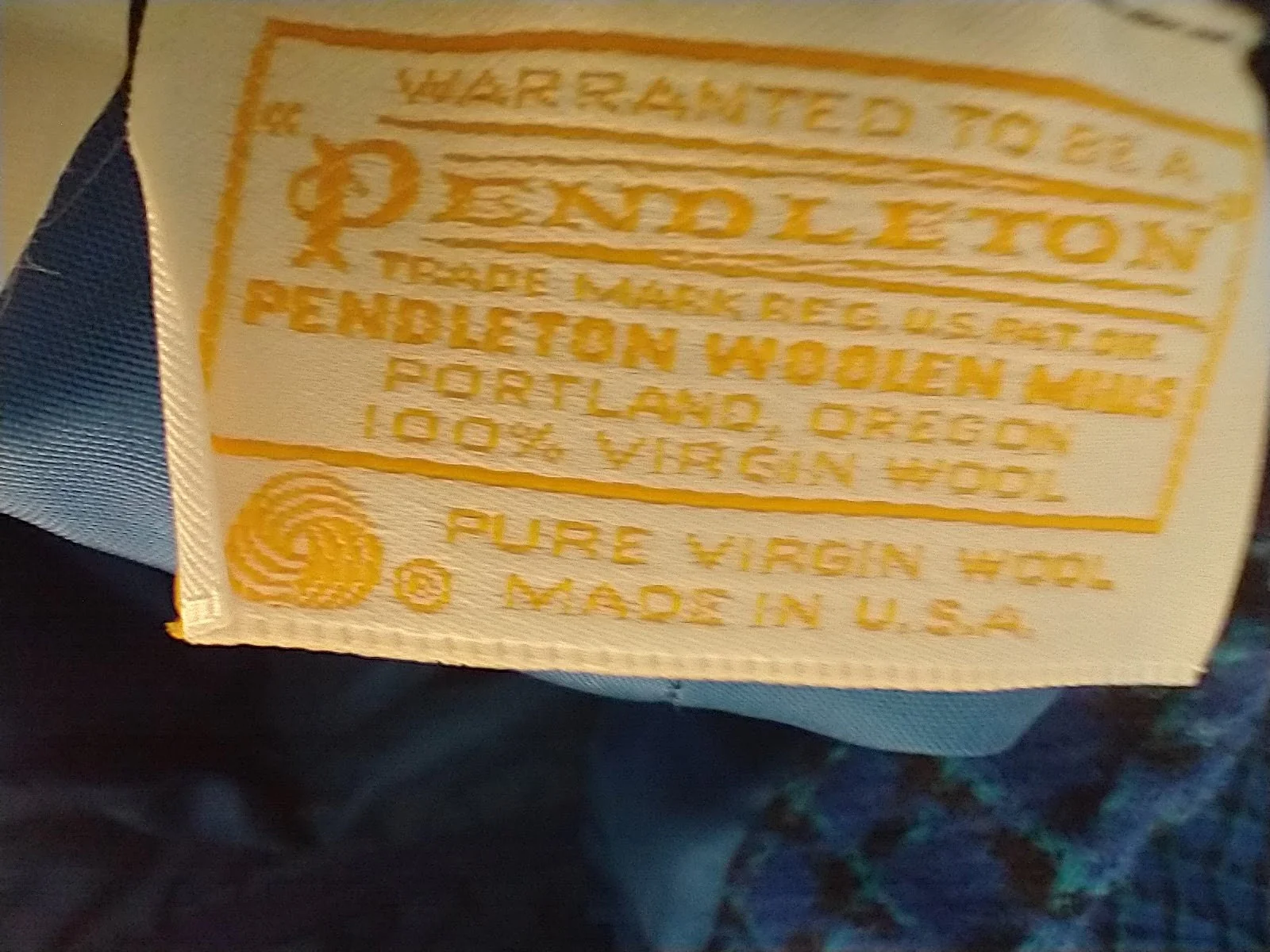 Preppy 80s High Waist Wool Pants Pleated Lined Royal Blue with Black and Green Plaid Women's Medium Made In Usa by Pendleton - Image 9