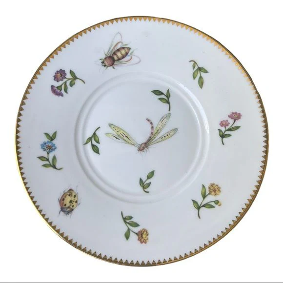 Primavera Pattern Teacup and Saucer Plate Butterfly Fireflies by I Godinger & Co - Image 7