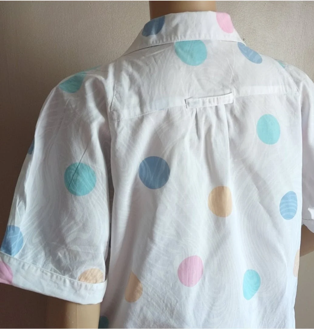 80's Pastel Puff Sleeve Polka Dot Top by Abvien - Image 5